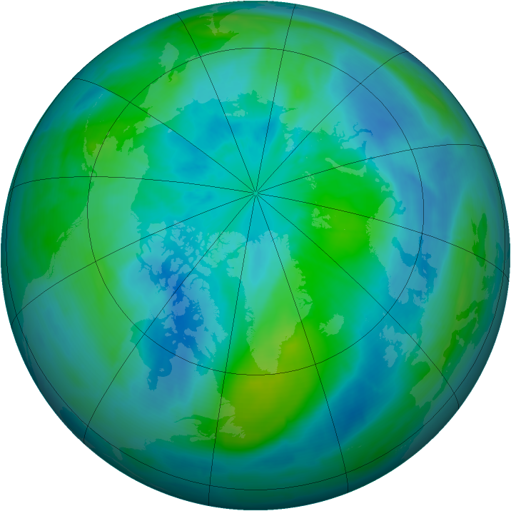 Arctic ozone map for 24 September 2008